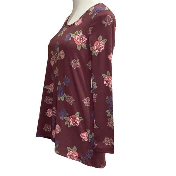🎈 Beautiful LuLaRoe Lynnae Long Sleeve Floral Top Size XS - Picture 3 of 8